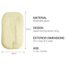 Baby Lounger - Snuggle Cozy Me Infant Lounger for Newborns | Breathable & Soft, Portable Awake-Time Pad, Essential Baby Gift- Yellow (Lounger Cover Included) by TinyTreasures Baby Boutique