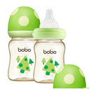YOHKOH PPSU Baby Bottle Wide Neck, Newborn Anti-Colic Baby Bottle with Natural Response Nipple, Streamlined Body, Easy to Clean (5.4oz (Pack of 2), Green) by TinyTreasures Baby Boutique