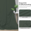 Easy-Going Blackout Curtains for Bedroom, Solid Thermal Insulated Grommet and Noise Reduction Window Drapes, Room Darkening Curtains for Living Room, 2 Panels (34x63 in, Greyish Green) by CozyNest Decor
