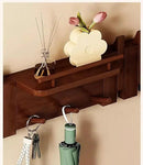 Wall Mounted Piano Key Hanger | Flip Style Hook | Entrance Wall Art Hook, Made of Oak Wood (3 Times Painted, 4 Times Polished) (Fence Walnut, 10Hooks) by CozyNest Decor