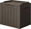 JUMMICO 31 Gallon Resin Deck Box Waterproof Indoor Outdoor Storage Boxes for Patio Furniture Cushions and Garden Tools (Brown) by CozyNest Decor