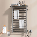 ENZE Heated Towel Rack with Shelf and Wi-Fi App Control, 11 Bars Electric Wall Mounted Towel Warmer with Timer & Adjustable Temperature, Low Carbon Steel, Plug-in/Hardwired, Gray by TinyTreasures Baby Boutique