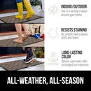 GORILLA GRIP 100% Waterproof All-Season WeatherMax Doormat, US Designed Natural Rubber, Stain and Fade Resistant, Low Profile Indoor Outdoor Door Mats, Easy Clean Patio Mat, 17x29, Taupe Basket Weave by CozyNest Decor