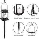 GIGALUMI 8 Pack Solar Hanging Lantern Outdoor, Candle Effect Light with Stakes for Garden, Patio, Lawn, Deck, Umbrella, Tent, Tree, Yard, Driveway-Warm White by GreenHaven Gardens