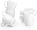 GBHOME 16oz Coffee Mugs Set of 6, Large Ceramic Coffee Mugs for Man, Woman, Dad, Mom, Modern Coffee Mugs Set with handle for Tea/Latte/Cappuccino/Milk/Cocoa. Dishwasher&Microwave Safe,White by CozyNest Decor