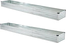 10x2x1ft(2 Pack) Galvanized Raised Garden Bed,Outdoor Planter Box Metal Patio Kit Planting Bed for Vegetables Flowers and Succulents,Silver by GreenHaven Gardens