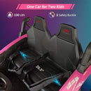 2 Seaters 24V Ride on UTV with Remote Control,10AH Battery, 400W Powerful Motors with 17" EVA Wheels, 20.5“ Seat Width Electric Ride Toy with Metal Suspension,LED Lights,Music,Horn (Rose) by TinyTreasures Baby Boutique