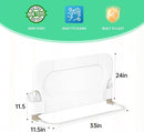 Folding Toddler Bed Rails for Crib,Toddler Bed Guard Rail with Reinforced Anchor Safety System,Bed Rail for Kids Fit,Bunk,Full Size,Queen,King,Twin(White,33"x23.6") by TinyTreasures Baby Boutique