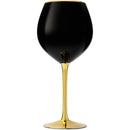 Set Of 4 Black Wine Glasses Gold Stemmed 14 Oz By Gold Rim Wine Glasses Black Colore by The Wine Savant