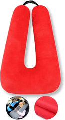 Travel Pillow Car Pillow Kid Car Sleeping The Sleeping Aid for Adults and Kids on Road Trips Kids Travel Pillow Red by TinyTreasures Baby Boutique