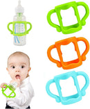RTMOK Bottle Handles for Dr. Brown's Narrow Baby, Wide-Neck, Removable Easy-Grip Transitional Sippy Cup Handles, 100% Silicone-BPA-Free Material, 4m+ (Blue+Green+Yellow) by TinyTreasures Baby Boutique