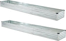 12x2x1ft(2 Pack) Galvanized Raised Garden Bed,Outdoor Planter Box Metal Patio Kit Planting Bed for Vegetables Flowers and Succulents,Silver by GreenHaven Gardens