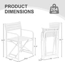 Aoodor Patio 34" Director's Chairs Set of 4, Outdoor Portable Bar Height Seating with Folding Aluminum Frame, 225 lbs Capacity, Perfect for Camping, Fishing, Picnic by GreenHaven Gardens