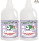 Rebel Green Organic Laundry Detergent - Natural Laundry Soap - Liquid Laundry Detergent with Dispenser Cup - Gentle Laundry Detergent - Fresh Lavender & Grapefruit Scent - 68 Load Bottles, 2 Pack by TinyTreasures Baby Boutique