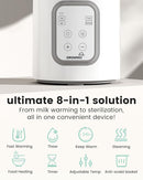 Bottle Warmer, GROWNSY 8-in-1 Fast Baby Milk Warmer with Timer for Breastmilk or Formula, Accurate Temperature Control, with Defrost, Sterili-zing, Keep, Heat Baby Food Jars Function by TinyTreasures Baby Boutique