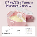 NCVI Baby Formula Dispenser On The Go, Formula Container To Go, Formula Holder for Travel, Outdoor Picnic with Baby Infant, Portable Container for Milk Powder, Snacks, Candy, Fruits (Pink) by TinyTreasures Baby Boutique