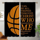 Basketball Blackout Curtains for Boy Girl Room Darkening Decor,Sport Theme and Motto Dark Background Bedroom Living Room Home Rod Pocket Thermal Insulated Window Curtain/Drapes Panel,84x63 Inch… by TinyTreasures Baby Boutique