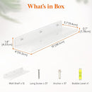 Lifewit Floating Shelves for Wall, 12 Pack Clear Acrylic Shelf 15" Room Decor for Bookcase/Vinyl Record Display/Photo/Picture in Bedroom, Living Room, Bathroom, Kitchen Storage and Organization by TinyTreasures Baby Boutique