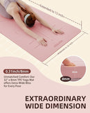 YOTTOY Yoga Mat, 72"x 32"x1/3" Extra Wide Non-Slip Exercise Fitness Yoga Mats,Eco-Friendly TPE Exercise Mats for Women Men Home Workout with Strap Bag by TinyTreasures Baby Boutique
