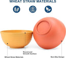 HOTEC 20-Pack Unbreakable Kitchen Plastic Wheat Straw Dinnerware Set – BPA-Free Plates, Bowls & Cups | Lightweight, Microwave & Dishwasher Safe | Multicolor Reusable Tableware for Home & Outdoor Use by CozyNest Decor