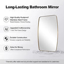 ANDY STAR 30x40” Gold Bathroom Mirror, Oblong Brass Mirror with Stainless Steel Metal Frame, Brushed Gold Oval Vanity Mirror for Over Sink, Modern Anti Rust Wall Mounted by CozyNest Decor