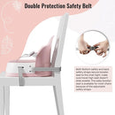 Baby Booster Seats, Toddler Booster Seat for Dining Table with Adjustable Straps, Portable Compact Portable Baby Chair for Dining and Travel (Pink) by TinyTreasures Baby Boutique