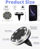 Solar Ground Lights Outdoor 18 Pack Waterproof, Upgraded Solar Garden Lights with 4 Side Light, Stainless Steel Solar Powered Disc Landscape Light for Walkway Lawn Yard Patio Deck-Cool White by CozyNest Decor