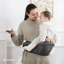 BabbleRoo Grow Carrier – Safety-Certified 6-in-1 Baby Carrier with Hip Seat, Ergonomic & Adjustable Toddler Carrier 7-50 lbs with Hip Support, Hood for Sun Protection, Newborn to Toddler, Gray by TinyTreasures Baby Boutique