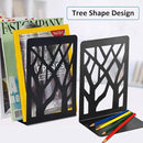 Metal Bookends Black 6 Pair - Heavy Duty Book Stoppers for Shelves - Decorative Book Ends by CozyNest Decor