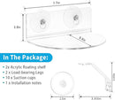 2-Pack Acrylic Window Plant Shelves with Suction Cups & Support Brackets - Semicircular Window Sill Extender for Herb Pots, Succulents, Flower Boxes, Micro Greens | Indoor/Outdoor Use by GreenHaven Gardens