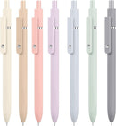 Vanhench 7Pcs 0.5mm Black Ink Pens Fine Point Smooth Writing Gel Pens Quick Dry with Soft Silicone Touch Barrel & Fidget Stress Ball, Multifunction Writing Office Desk Nurse School Supplies by TinyTreasures Baby Boutique