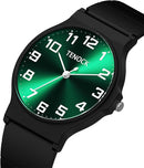 Kids Analog Watch Boys Girls, 30M Waterproof, Sports Watch for Boys, Easy to Read Children's Thin Dial Wrist Watches with Soft Band, for Ages 5-15 Kids Great Birthday Gifts Christmas Day by TinyTreasures Baby Boutique
