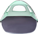 WhiteFang Beach Tent Anti-UV Portable Sun Shade Shelter for 3/4/6/8 Person, Extendable Floor with 3 Ventilating Mesh Windows Plus Carrying Bag, Stakes and Guy Lines by TinyTreasures Baby Boutique