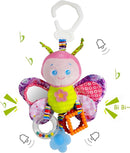 Baby Stroller Toy and Car Seat Toy for Infant with Teether Hanging Rattle Toys Clip on Stroller Toy Soft Plush Baby Toys for Boys and Girls 3-12 Months by TinyTreasures Baby Boutique