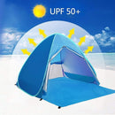 Pop Up Beach Tent Shade Sun Shelter UPF 50+ Canopy Cabana 2-3 Person for Adults Baby Kids Outdoor Activities Camping Fishing Hiking Picnic Touring (Blue) by TinyTreasures Baby Boutique