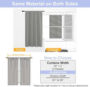 Simplebrand Ava Grey Blackout Curtains for Bedroom 96 Inches Long 2 Panels, Solid Thermal Insulated, Energy Saving Living Room Window Treatment Curtains Blackout Drapes, W50 x L96 Inch, Grey by TinyTreasures Baby Boutique