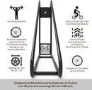 Bike Wall Mount Vertical Bike Hanger for Home Space Saving Rack Storage Mount for Garage or Home Bicycle Holder for Mountain Bikes Road Bikes Holds up to 77lbs Black,Pack of 2 by GreenHaven Gardens