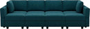 Belffin Modular Sectional Sleeper Sofa Bed Convertible Sectional Couches for Living Room. Peacock Blue Couch by CozyNest Decor