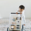 Beright Wooden Baby Walker Push and Pull Learning Activity Walker Kids’ Activity Toy Multiple Activities Center Develops Motor Skills & Stimulates Creativity (Natural) by TinyTreasures Baby Boutique