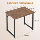 PayLessHere | 32 Inch Computer Desk | Vintage | Office Desk with Metal Frame, Adjustable Feet | Water-Resistant, Scratchproof Surface | Sturdy Writing Table for Home Office or Study | Pack of 1 by CozyNest Decor