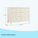 Graco Sasha 6 Drawer Dresser (Frosted Oat) – GREENGUARD Gold Certified, Wood Storage for Nursery or Kids’ Room, Safe Interlocking Drawer System & Easy Assembly with Pre-Installed Tracks by TinyTreasures Baby Boutique
