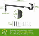14.17 Inch Black Heavy Duty Outdoor Plant Hangers for Hanging Baskets, Iron Hanging Plant Brackets for Hanging Plants Outside, Metal Plant Hooks Plant Wall Hooks for Hanging Lantern (2 pcs) by GreenHaven Gardens