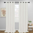 Easy-Going Blackout Curtains for Bedroom, Solid Thermal Insulated Grommet and Noise Reduction Window Drapes, Room Darkening Curtains for Living Room, 2 Panels (52x108 in,Ivory) by CozyNest Decor