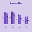 Insulated Water Bottle with Straw Stainless Steel Water Bottle, Leak-Proof, BPA-Free, Double Wall Vacuum Keeps Cold for 24 Hours for Sports, Travel, School (18 oz, Violet) by CozyNest Decor