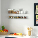 Acrylic Wall Spice Rack Organizer, Seasoning Rack Shelf Organizer, Clear Wall Mounted Spice Rack Condiment Organizer with Additional Removable Middle Divider, 4 Pack… by CozyNest Decor