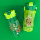 Zak Designs Harmony Marvel Groot Water Bottle for Travel or At Home, 18oz Recycled Plastic is Leak-Proof When Closed with Straw Lid and Carry Handle, 2-Pack (Groot) by TinyTreasures Baby Boutique