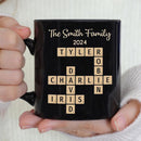Trending Custom Family Forever Linked Together Crossword Puzzle Art Personalized Mug, Gift For Brothers, Sisters, Siblings, Family Member on Birthday Christmas by TinyTreasures Baby Boutique