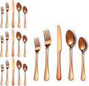 20 Pcs Rose Gold Silverware Set for 4, Food Grade Stainless Steel Flatware Set, Eating Utensils Sets Include Fork/Knife/Spoon,Home Kitchen Tableware Set, Reusable Cutlery Set, Dishwasher Safe by CozyNest Decor