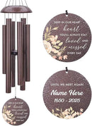 Personalized Wind Chimes, Sympathy Wind Chime, in Loving Memory for Loss of Loved Dad/Mom, Metal Large Memorial Condolences Gifts, Remembrance Wind Chimes for Loss of Loved One by CozyNest Decor