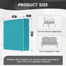 PNP FKJP 2 Pack Outdoor Chair Cushion 20" X 20" X 4", Waterproof Outdoor Seat Cushions with Non-Skid Ties, Aqua Blue (Cushion + Cover) by GreenHaven Gardens